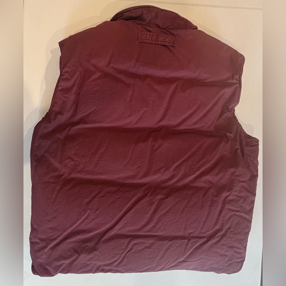 VINTAGE ST. JOHNS BAY Men’s Rugged Wear Burgundy Down Collared‎ Vest 90s Y2K XL - Picture 4 of 15